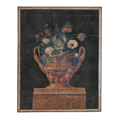 Italian 19th Century Empire Style Oil Painting on Canvas