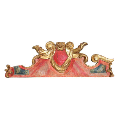 Italian 18th Century Carved Painted and Parcel Gilt Crown