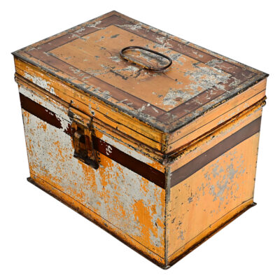English Tôle Painted Metal Box