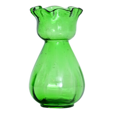 English 19th Century Green Glass Hyacinth Vase