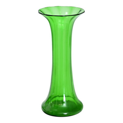 English 19th Century Green Glass Hyacinth Vase