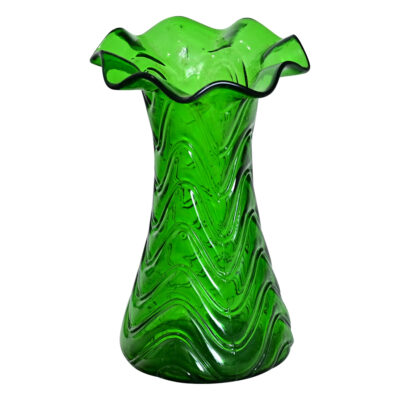 English 19th Century Green Glass Hyacinth Vase