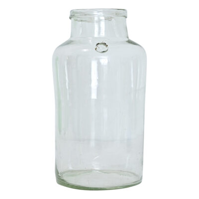 French Vintage Clear Glass Pickling Jar
