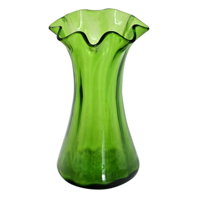 English 19th Century Green Glass Hyacinth Vase
