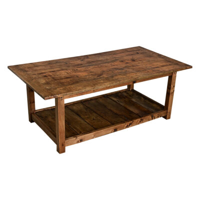 English 19th Century Farmhouse Table in Coffee Table Height