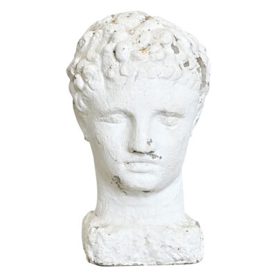 English 20th Century Stone Bust of a Greco-Roman Youth