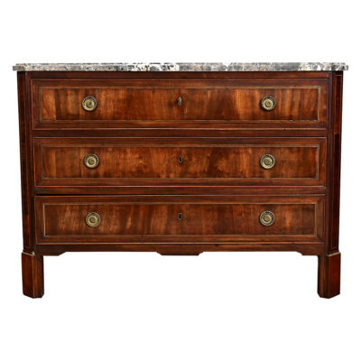 French 19th Century Mahogany Marble-top Commode