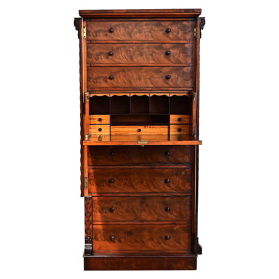 English 19th Century Mahogany Fold-down Desk