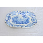 English 19th Century Blue & White Porcelain Platter