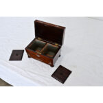 English 19th Century Rosewood and Mother of Pearl Tea Caddy