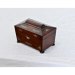 English 19th Century Rosewood and Mother of Pearl Tea Caddy