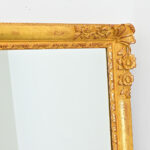 French 19th Century Floral Gold Gilt Mirror