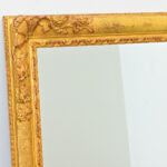 French 19th Century Floral Gold Gilt Mirror
