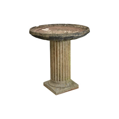 English Late 19th Century Cast Stone Bird Bath