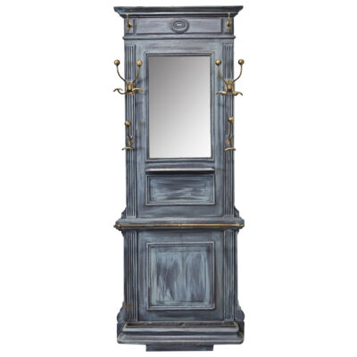 French 19th Century Painted Oak Hall Tree
