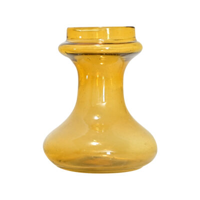 English 19th Century Amber Glass Hyacinth Vase