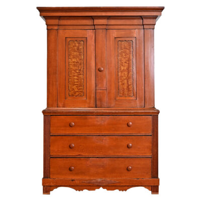 Swedish 19th Century Painted Linen Press