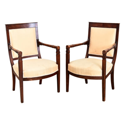 French Pair of 19th Century Directoire Fauteuils
