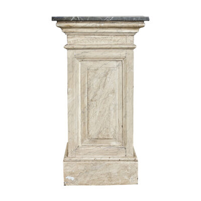 French 19th Century Faux Marble Painted Pedestal