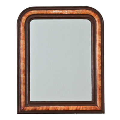 French Petite Faux Bois Louis Philippe Mirror