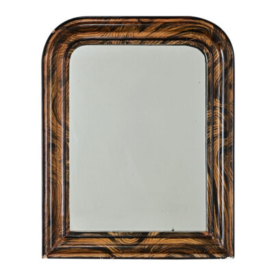 French 19th Century Faux Bois Louis Philippe Mirror