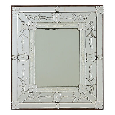 Vintage Italian Venetian Style Mirror in Wood Frame