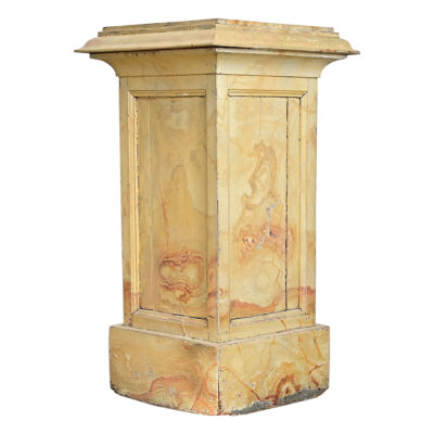 French 19th Century Faux Marble Painted Pedestal