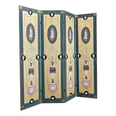 English Early 20th Century Bloomsbury Folding Screen