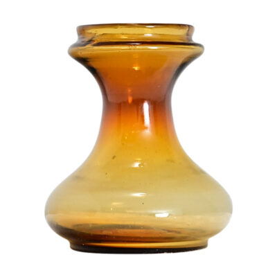 English 19th Century Amber Glass Hyacinth Vase