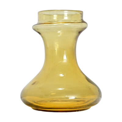 English 19th Century Amber Glass Hyacinth Vase