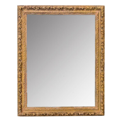 French 18th Century Hand-Carved Frame with New Mirror Plate