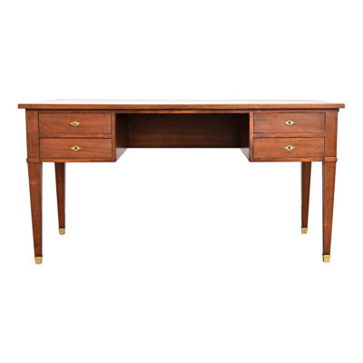 French 20th Century Mahogany and Leather-top Desk