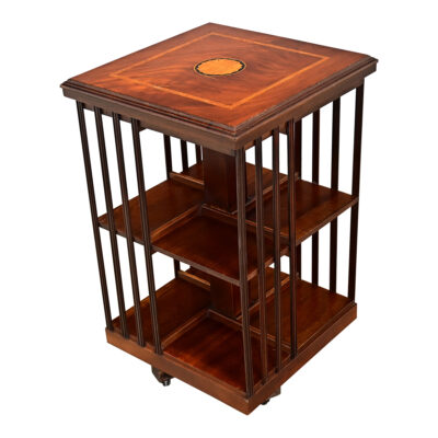 English 19th Century Mahogany Revolving Bookcase