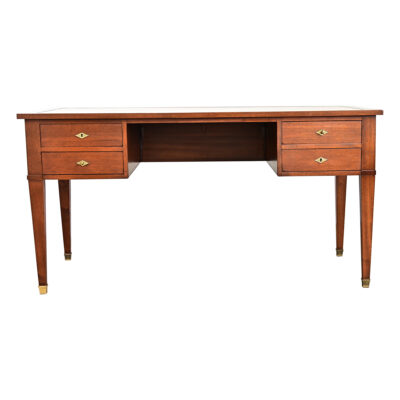 French 20th Century Mahogany and Leather-top Desk