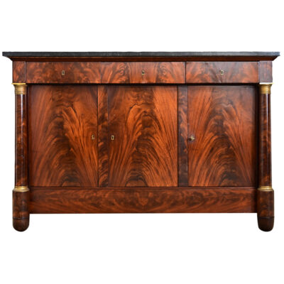 French 19th Century Mahogany Empire Enfilade with Marble Top