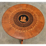 Italian 19th Century Marquetry Inlay Round Center Table