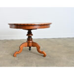 Italian 19th Century Marquetry Inlay Round Center Table