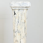 French 19th Century Carved White Marble Pedestal