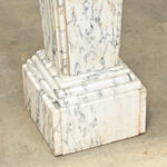 French 19th Century Carved White Marble Pedestal